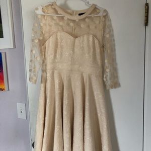 Beautiful shear topped cream dress